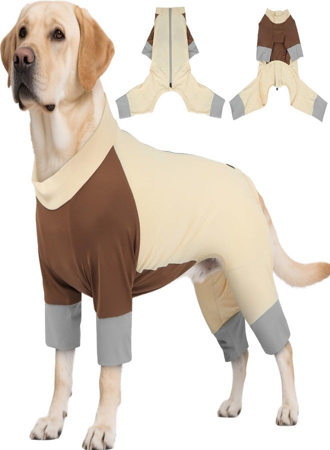 ROZKITCH Sun Screen for Dogs SPF 50 UV Dog Shirt for Sun Protection Breathable, Stretchy and Lightweight Shirt for Dogs Protect Your Pet from Harmful Sun Exposure Dog Pjs Large Breed YellowBrwon 5XL - Image 1