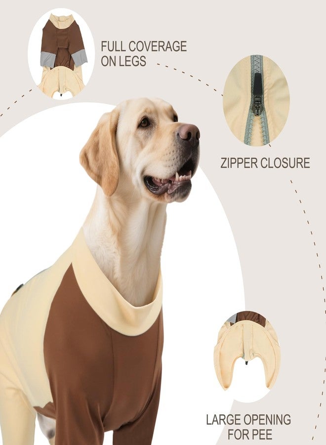 ROZKITCH Sun Screen for Dogs SPF 50 UV Dog Shirt for Sun Protection Breathable, Stretchy and Lightweight Shirt for Dogs Protect Your Pet from Harmful Sun Exposure Dog Pjs Large Breed YellowBrwon 5XL - Image 4