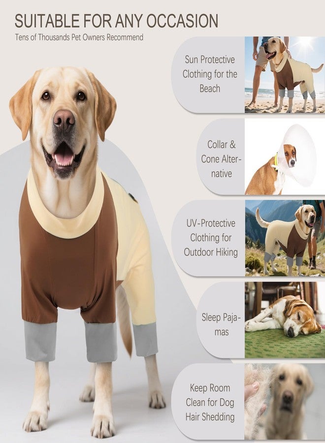 ROZKITCH Sun Screen for Dogs SPF 50 UV Dog Shirt for Sun Protection Breathable, Stretchy and Lightweight Shirt for Dogs Protect Your Pet from Harmful Sun Exposure Dog Pjs Large Breed YellowBrwon 5XL - Image 2