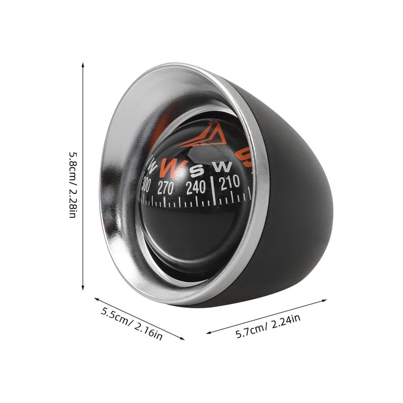 Car Compass Ball Adhesive Base Dash Mount Vehicle Direction Indicator for Car Boat RV - Image 3