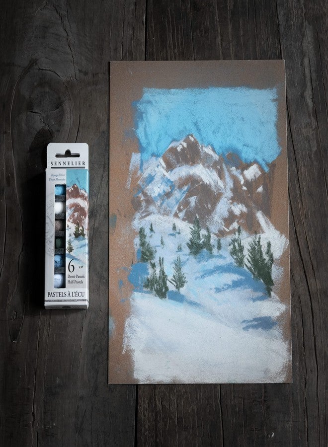 SENNELIER Extra-Soft Half Pastel 6 Stick Set, Set of 6, Winter - Image 2