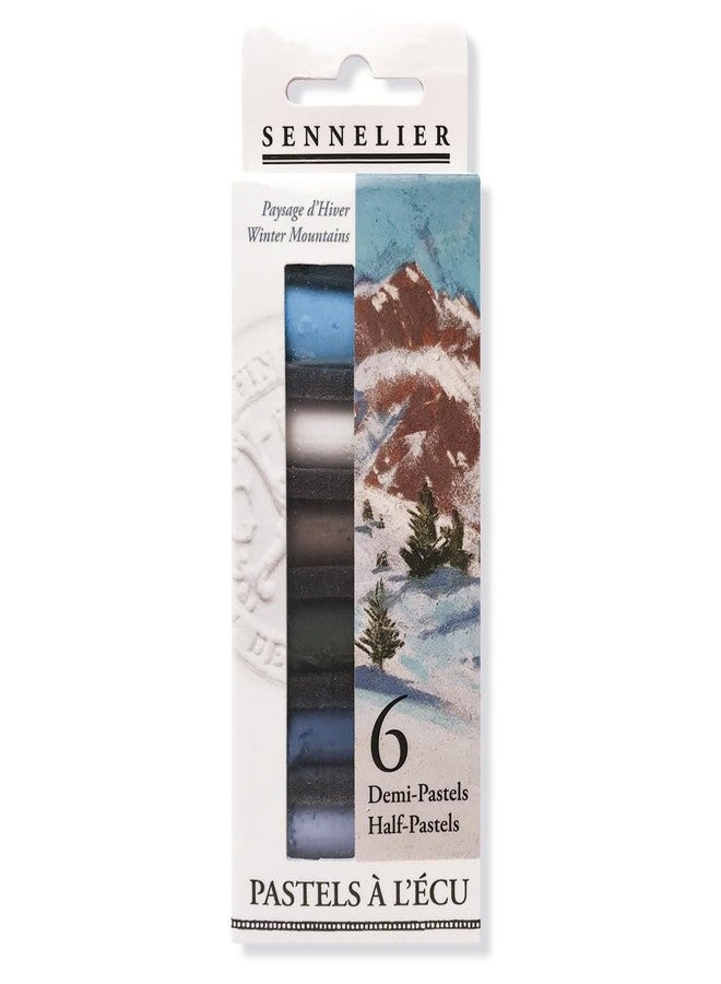 SENNELIER Extra-Soft Half Pastel 6 Stick Set, Set of 6, Winter - Image 1