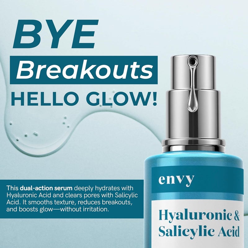Envy Hyaluronic Acid Serum for Face Pore Cleansing Skin Tightening Hydrating Dermatologist Tested AntiAging Facial Serum for All Skin Types CrueltyFree Korean Skin Care 169 Fl Oz - Image 2