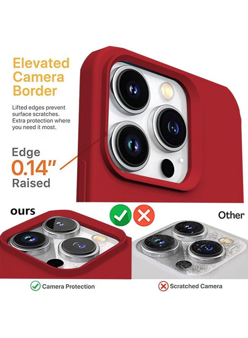 iPhone 15 Pro Max Mobile Case Cover with Soft Liquid Silicone Protection Anti-Scratch Shockproof Accessories Slim Protective Back Cover with Comfortable Hold Touch Feeling and Anti-fingerprint - Image 2