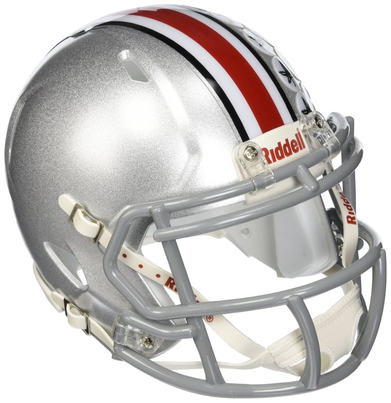 Riddell خوذة رياضية مصغرة قابلة للجمع للرجال والنساء من ريديل، فضية، 7.5 بوصة × 6.5 بوصة أمريكية - Image 1