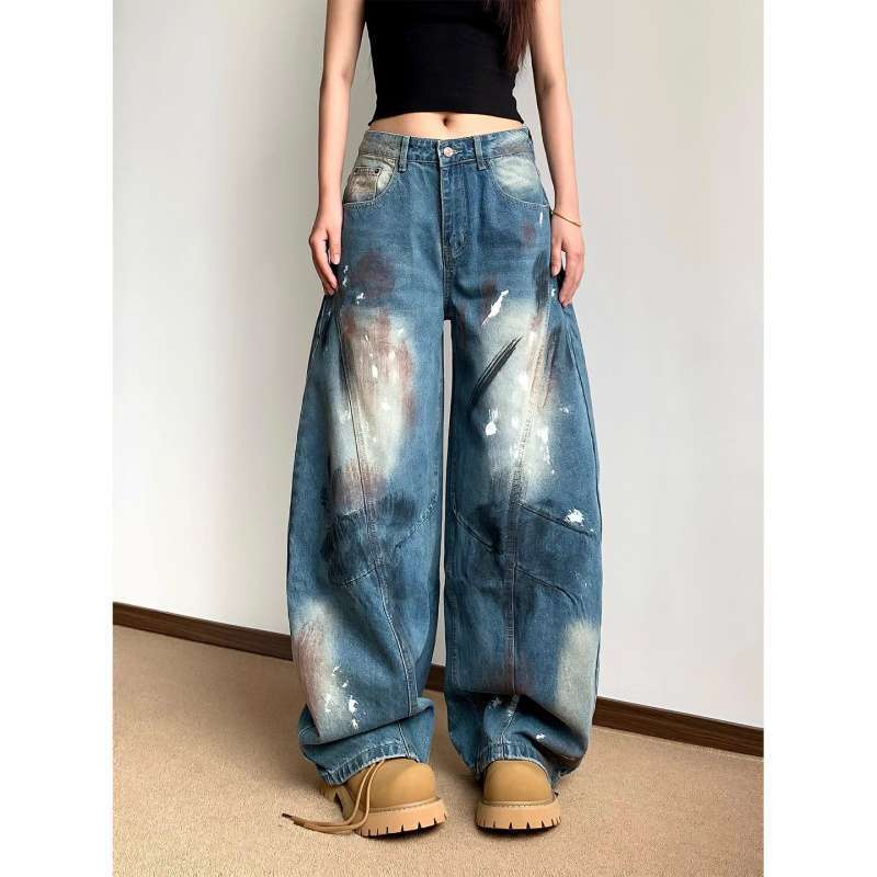 Unisex Classic Denim Jeans Loose Fit Daily Outdoor Wear - Image 2