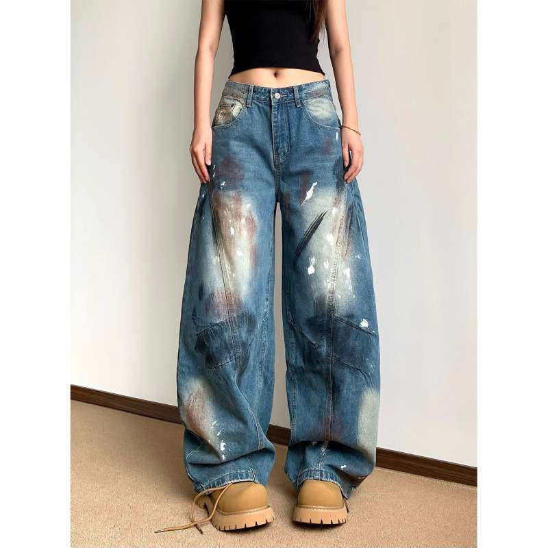 Unisex Classic Denim Jeans Loose Fit Daily Outdoor Wear - Image 3