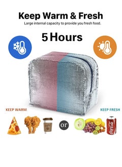 SYOSI Lunch Bag, Tote Insulated Bag with Water resistant Soft Liner, Insulated Lunch Box Soft Cooler Cooling Tote for PicnicBoatingBeachFishingWorkSchoolOffice, Reusable Cooler Bag for Adult Men Women  - Image 3
