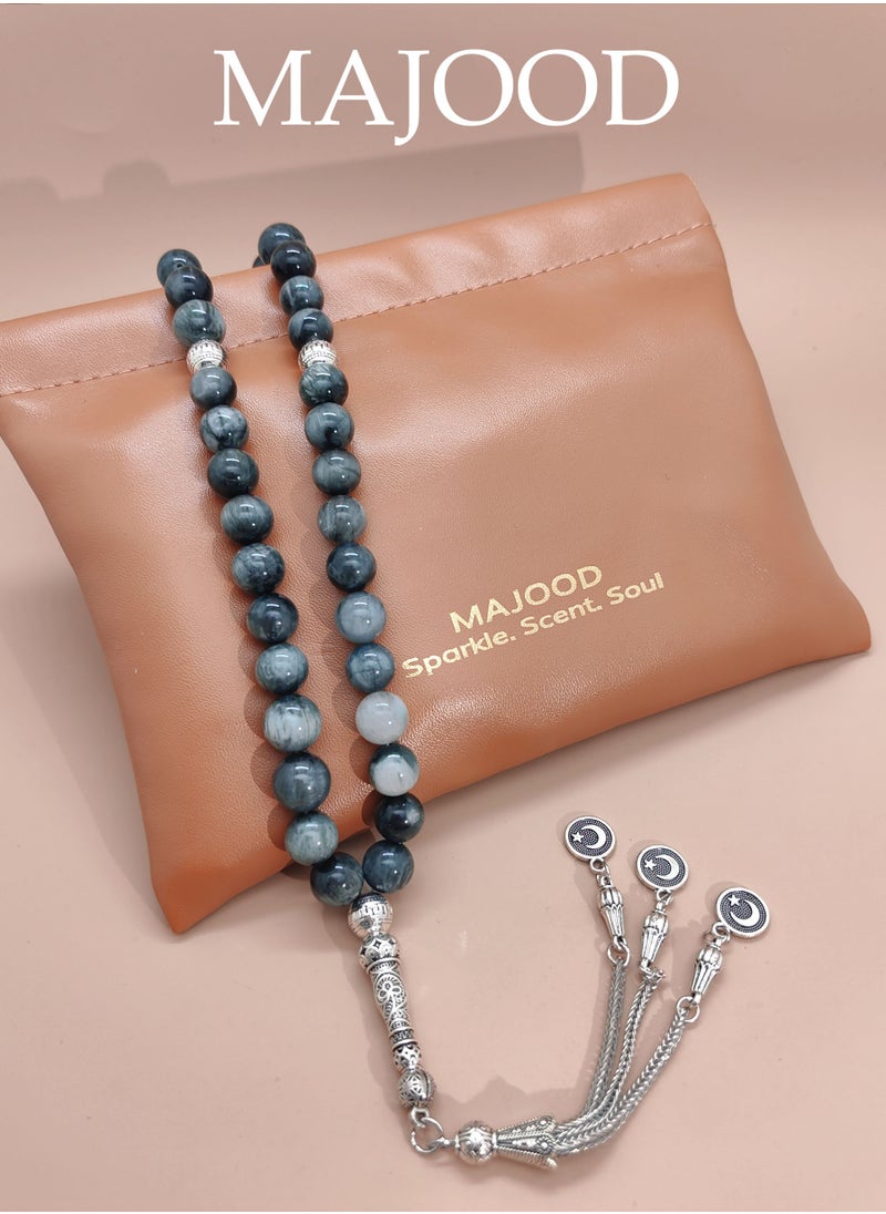 MAJOOD 33 Natural Jade Prayer Beads/Tasbih/10mm  - Image 1