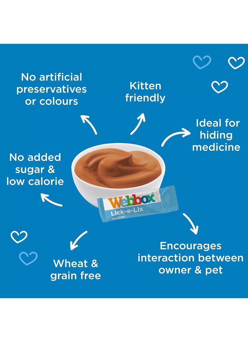 Webbox Lick e Lix Liver Cat Treats 5 x 10g  - Image 2
