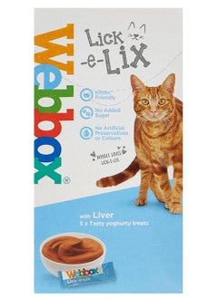 Webbox Lick e Lix Liver Cat Treats 5 x 10g  - Image 1