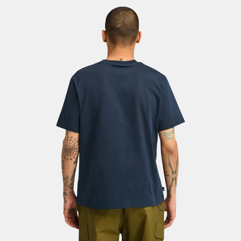 Timberland Blue Men's Outdoor Inspired Graphic T-Shirt for Men | Best Price UAE