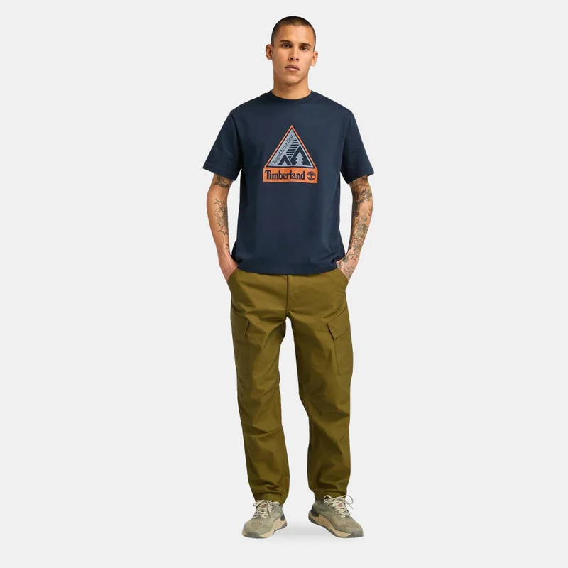 Timberland Blue Men's Outdoor Inspired Graphic T-Shirt for Men | Best Price UAE
