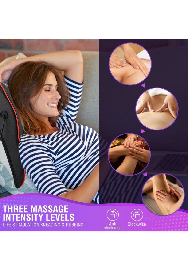 Electric Neck and Back Massager Pillow with Smart Control Heating Vibration 3D Kneading and Tuina Multi-purpose Shoulder Masssager for Relief Deep Tissue (Black) - Image 5