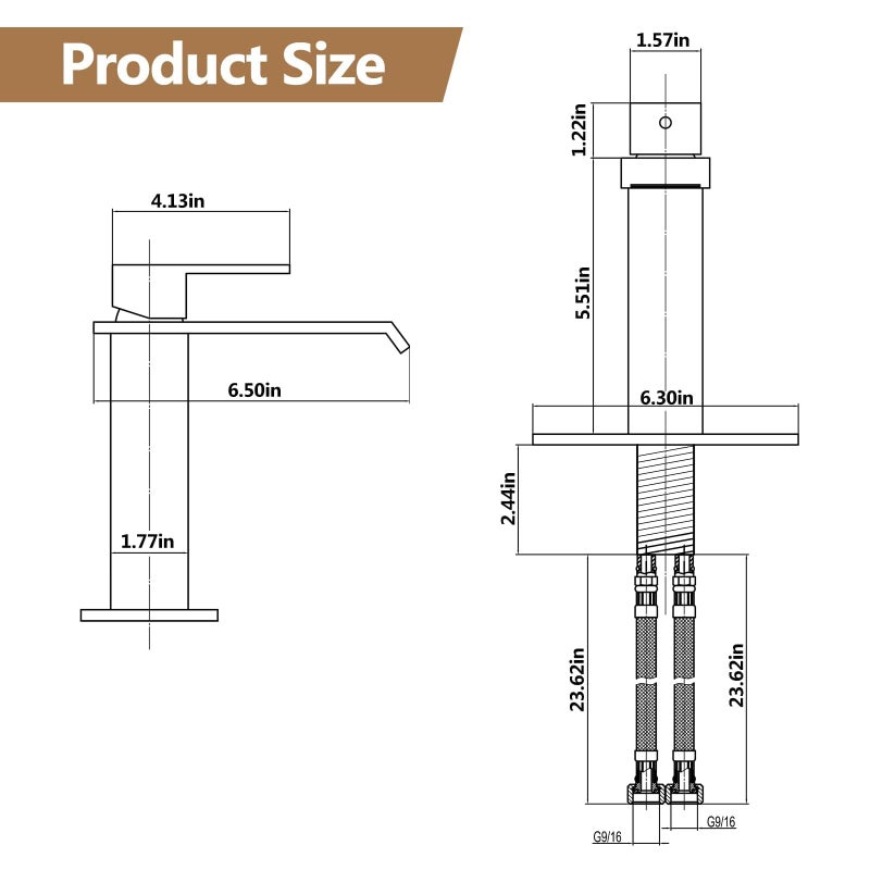 Fransiton Black Waterfall Bathroom Faucet Lavatory Single Handle 1 Or 3 Hole Bathroom Sink Faucet Washbasin Faucet With Deck And Pop-Up Drain - Image 5