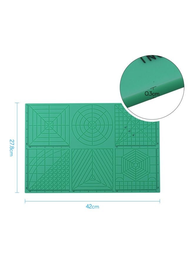 NIBEMINENT 3-Piece 3D Drawing Template Copy Board Set Green/Neon/Pink  - Image 3
