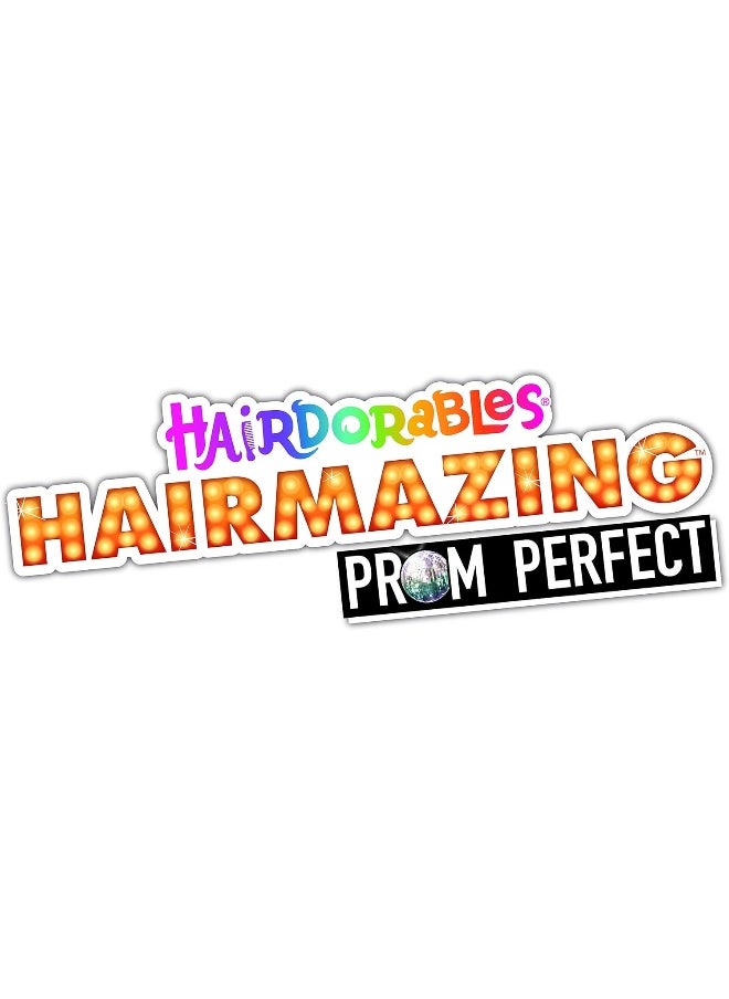Hairdorables - Hairdorables Hairmazing Prom Perfect Fashion Dolls, Kali, Black and Purple Hair, Kids Toys for Ages 3 Up by Just Play - Image 1