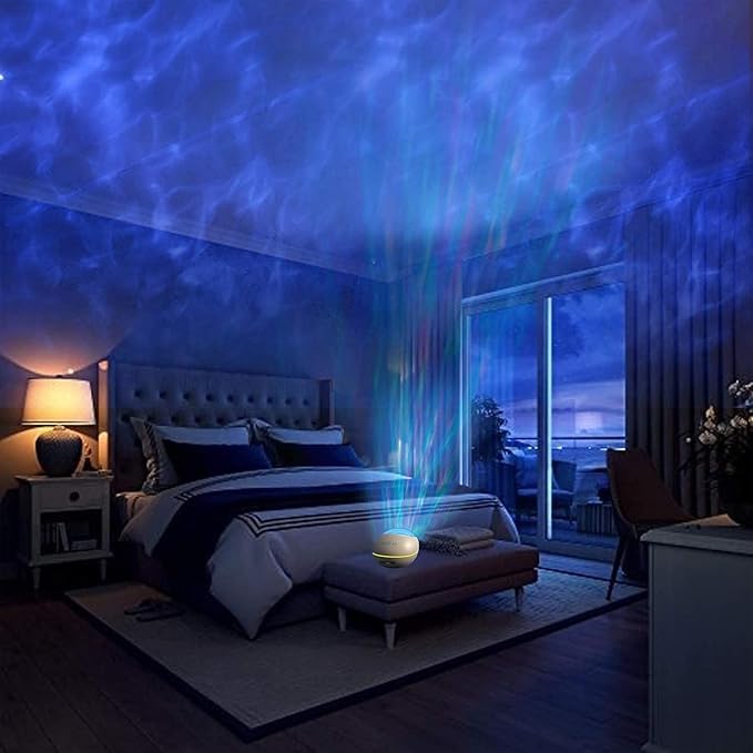 LEVGRY Star Projector,Ocean Waves with Music Player,Bluetooth Timer,8 Lighting Modes Kids Night Light Projector with Color Changing Remote Control,Skylight Star Projector for Adults and Kids - Image 3