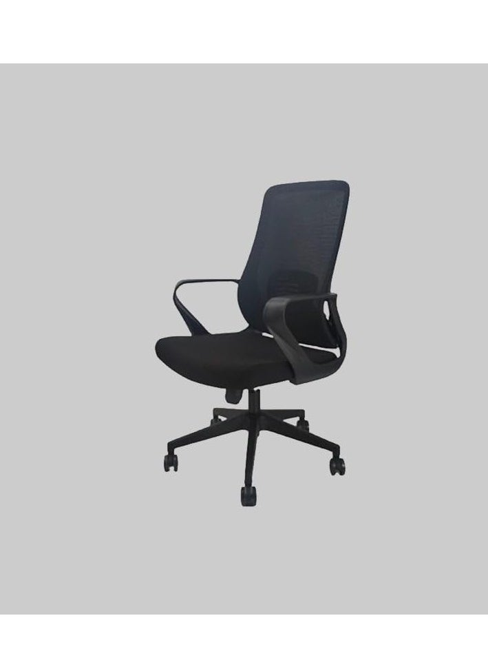 Neo Front Neo Front  Adjustable Low Back Office Chair - Black Polypropylene Design with High-Density Foam Seat & Smooth-Rolling Casters - Ergonomic & Durable with Reinforced Base  XY-916B-BLACK  - Image 1