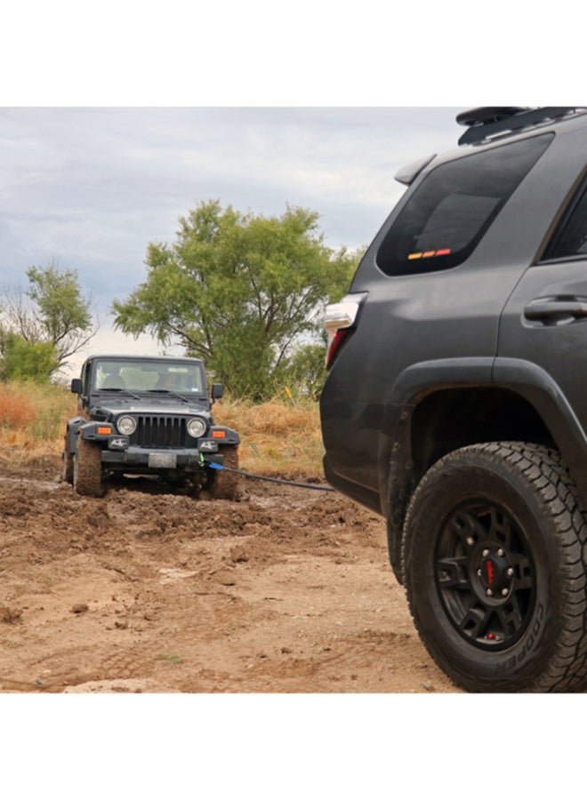 السنيدي، حبل سحب للسيارات، حبل سحب الطوارئ للسيارة، رصاصي، مقاس 9متر*25ملم حمولة 14 طن - Image 3