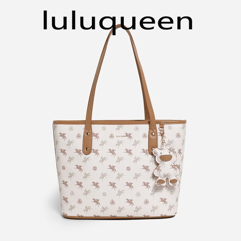 [Same Style As Zhao Zhaoyi] Lulu Pegasus Tote Bag, Large-Capacity Commuter Handbag, Crossbody Bag For College Students Attending Classes - Image 2
