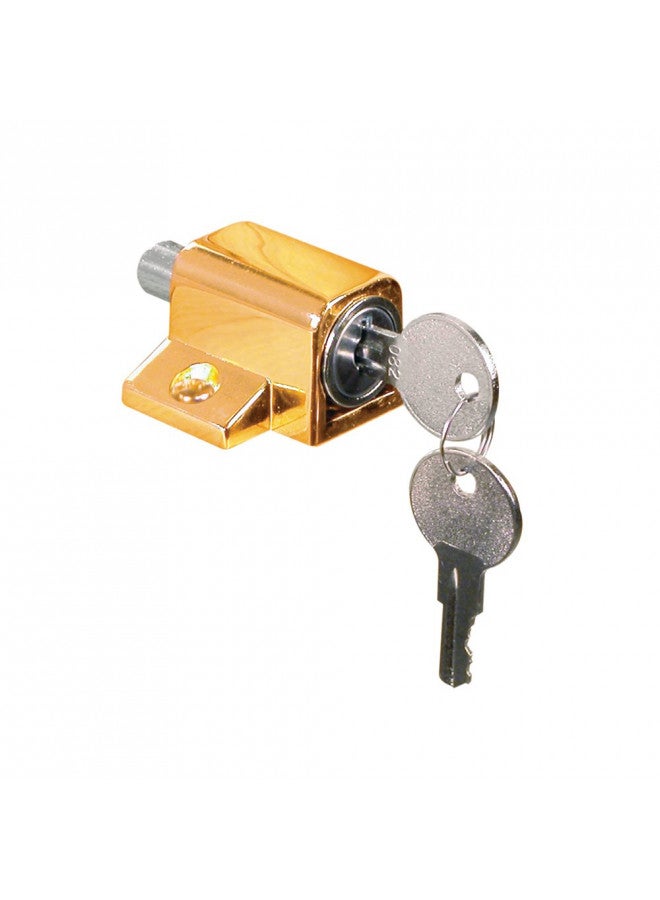Defender Security Prime-Line U 9863 Keyed Sash Lock, 9/16 In. Projection, Diecast, Brass Plated Finish (Single Pack) - Image 1