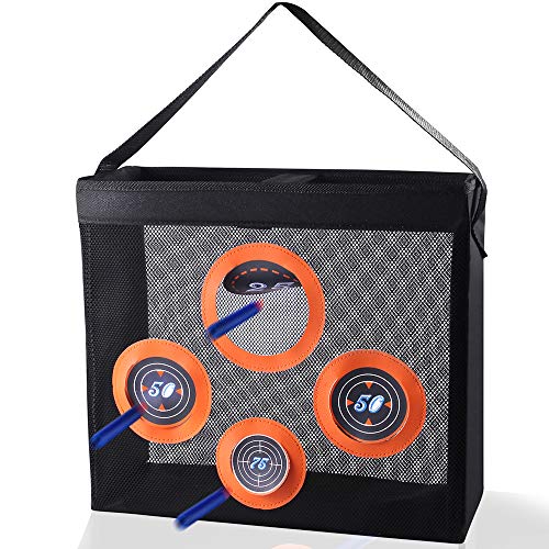 Hely Cancy Portable Shooting Practice Target Toy Storage Mesh Bag Compatible with Nerf Darts for Kids 6 - Image 1