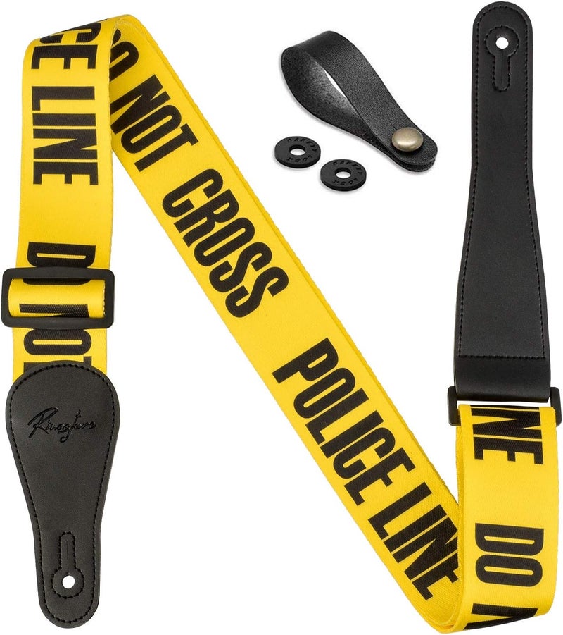 Rinastore Guitar Strap, Soft Shoulder Strap for Acoustic, Electric and Bass Guitars - Image 1