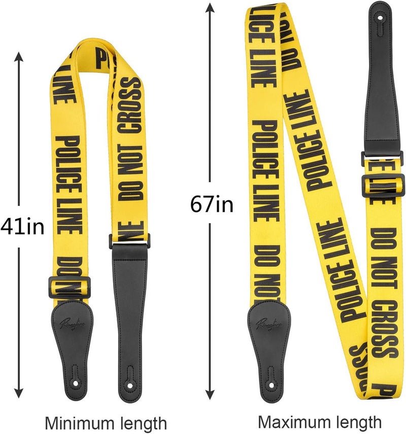 Rinastore Guitar Strap, Soft Shoulder Strap for Acoustic, Electric and Bass Guitars - Image 3