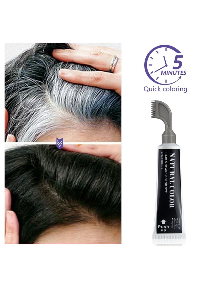 BLOOMING TIME Hair & Beard Color For Man,Easy to Use, With Brush Comb (Natural Black)  - Image 3