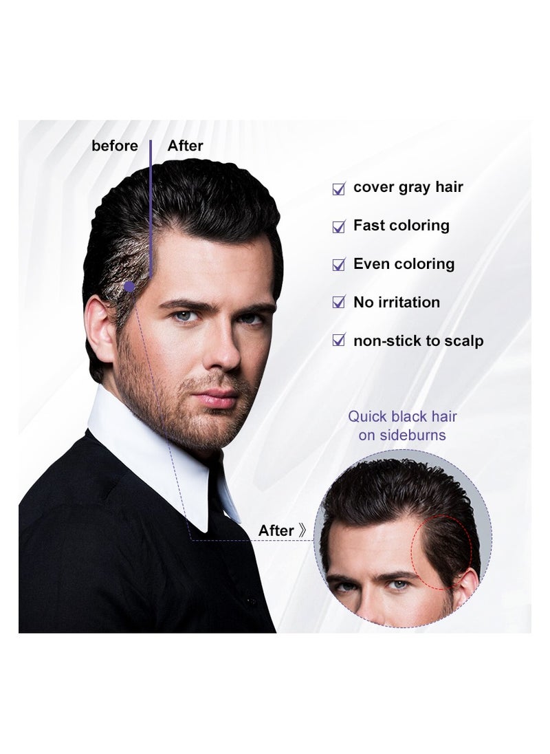 BLOOMING TIME Hair & Beard Color For Man,Easy to Use, With Brush Comb (Natural Black)  - Image 5