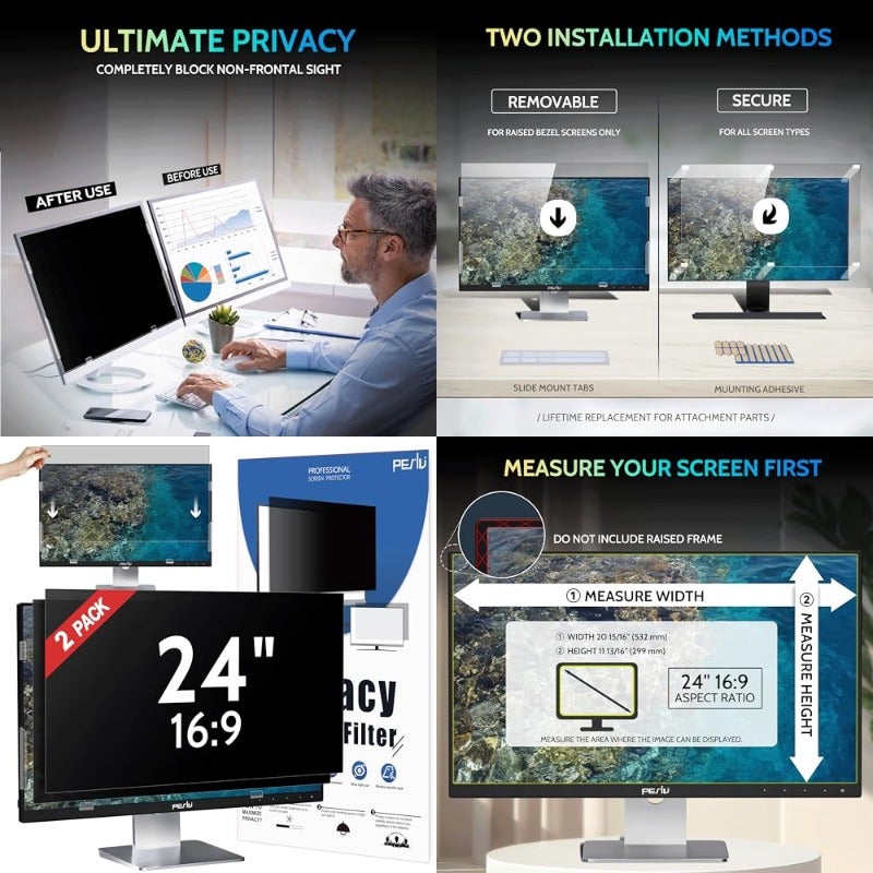 peslv Peslv 2-pack 16 9 Computer Privacy Screen 24 inch Z7A4900F65CCDE29C6F71Z