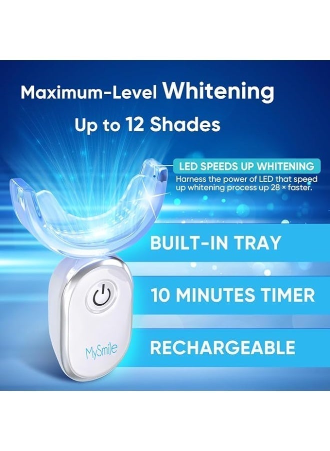 MySmile Teeth Whitening Kit for Sensitive Teeth with LED Light, 10 Min Non-Sensitive Fast Teeth Whitener, 3Pcs Teeth Whitening Gel, Powerful whitening, Enamel Safe - Image 2