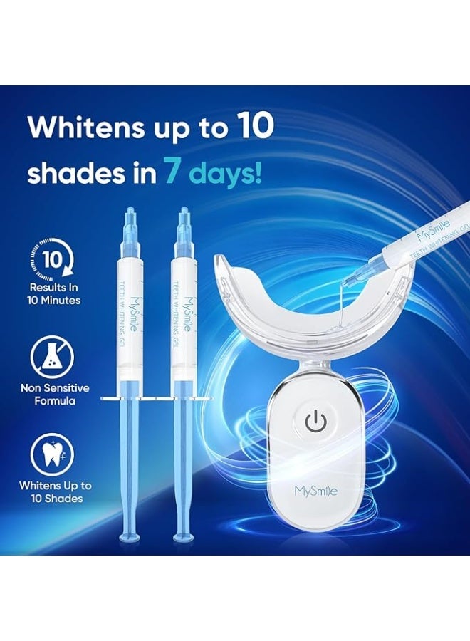 MySmile Teeth Whitening Kit for Sensitive Teeth with LED Light, 10 Min Non-Sensitive Fast Teeth Whitener, 3Pcs Teeth Whitening Gel, Powerful whitening, Enamel Safe - Image 3