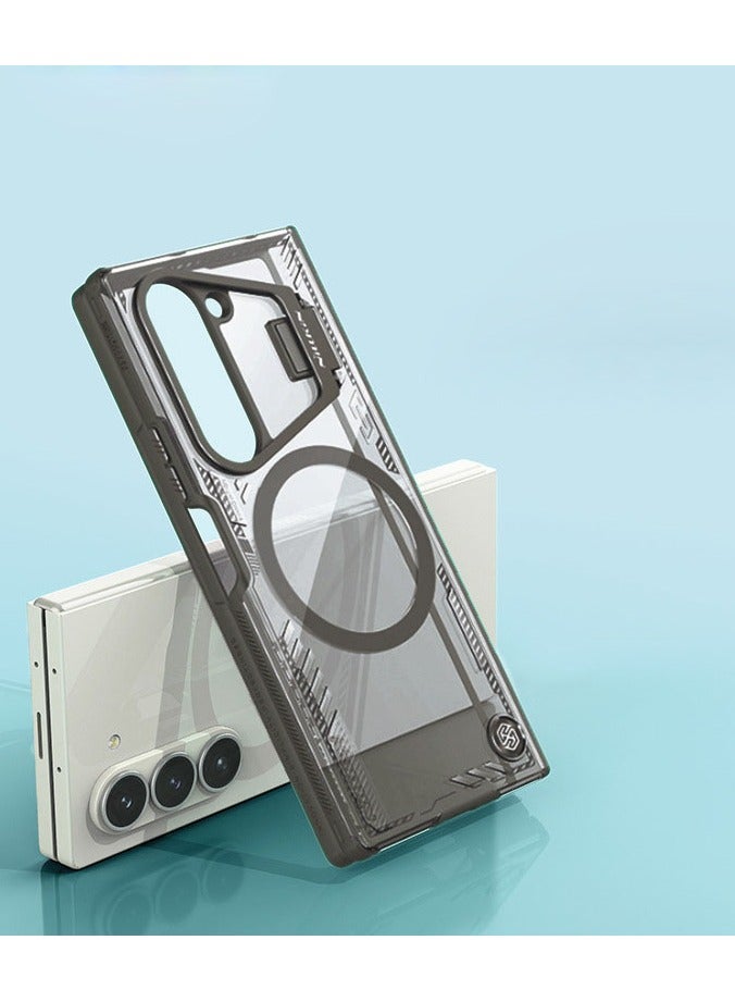 general Compatible with Samsung Galaxy Z Fold 6 (2024) Case, Magnetic Case Metal Support Transparent Protective Case Shell For Z Fold6 - Image 3