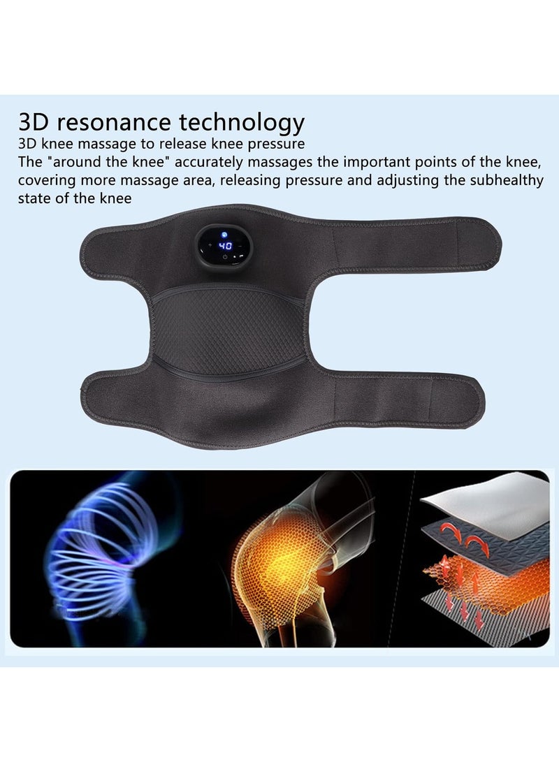 general Knee Massager with Heat and Vibration - Heated Knee Brace Wrap with 3 Gear Massage and 5 Gear Heating - Adjustable Knee Heating Pad for Pain Relief - Image 5