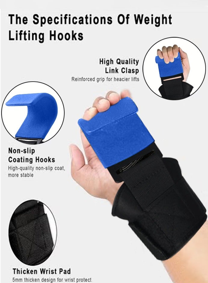 0TO1 TECH Weight Lifting Hooks with Wrist Wraps, Padded Lifting Hooks for Men and Women, High-Grade Gard Pull Lifting Straps, Pull-Up Lifting Gloves - Image 3