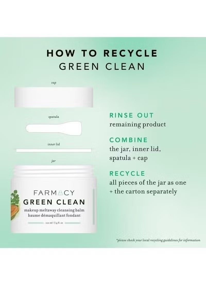 FARMACY Farmacy Natural Makeup Remover - Green Clean Makeup Meltaway Cleansing Balm Cosmetic  - Image 3