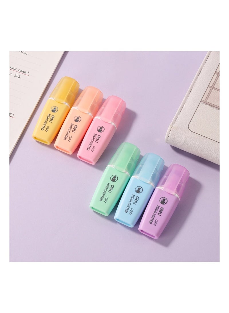 Deli 6-Piece Mini Highlighters Pastel Colours  - Image 5