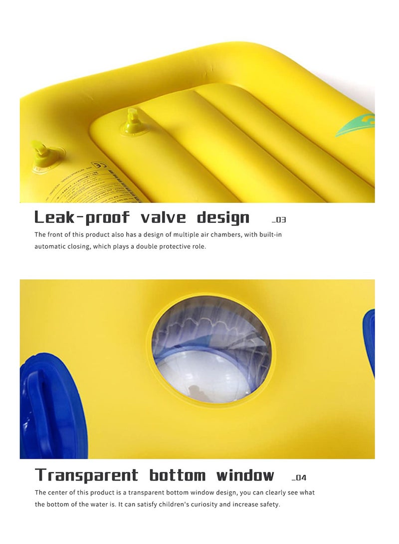 SYOSI Inflatable Boogie Board for Kids, Portable Inflatable Surf Body Board with Handles, Lightweight Soft Body Board for Slip and Slide, Pools, Beaches, Swimming (46.8x22.8 in) - Image 5