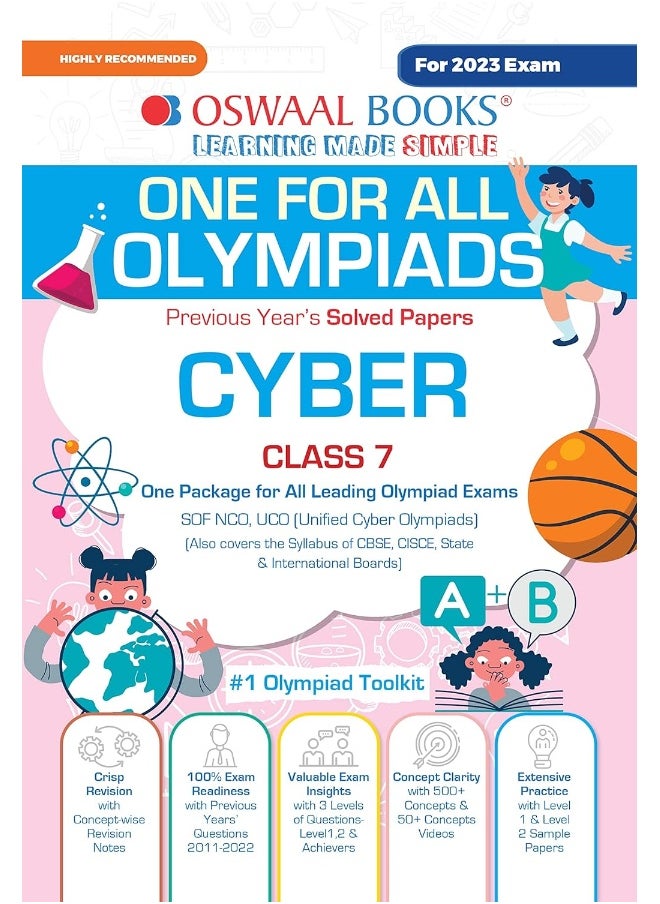 Oswaal One For All Olympiad Previous Years' Solved Papers, Class-7 Cyber Book (For 2023 Exam)  - Image 1