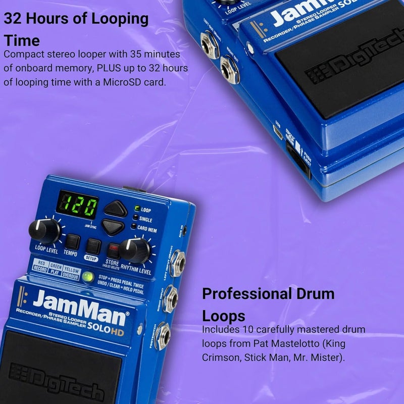 digi-tech DigiTech JamMan Solo HD Stereo Looper Pedal - Image 3