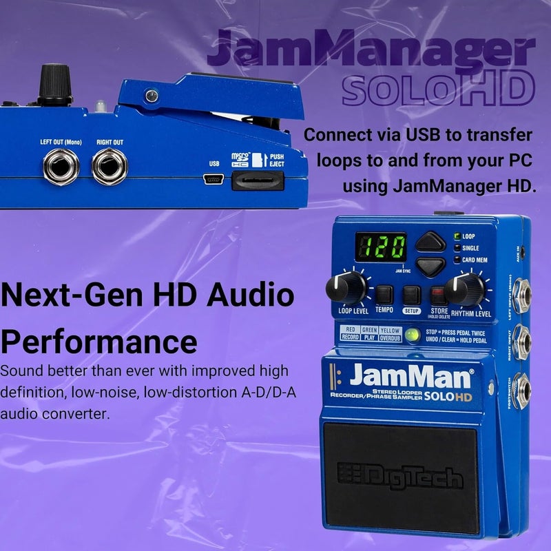 digi-tech DigiTech JamMan Solo HD Stereo Looper Pedal - Image 2