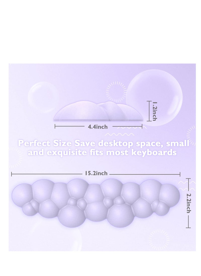 Generic - Cloud Mouse Pad Wrist Support Keyboard Wrist Rest Set with Ergonomic Memory Foam,Non-Slip Base,Cloud Coasters for Home,Office,Laptop,Desktop Computer,Easy Typing Pain Relief-Purple - Image 1