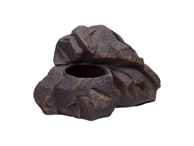 Plecoceramics Aquarium Ceramic Decorations Cave Betta Stone Decor - Aquarium Fish Tank Hideway Decor for breeding Cichlids Plecos Betta Toys Hideout (Magma Rock) - Image 5