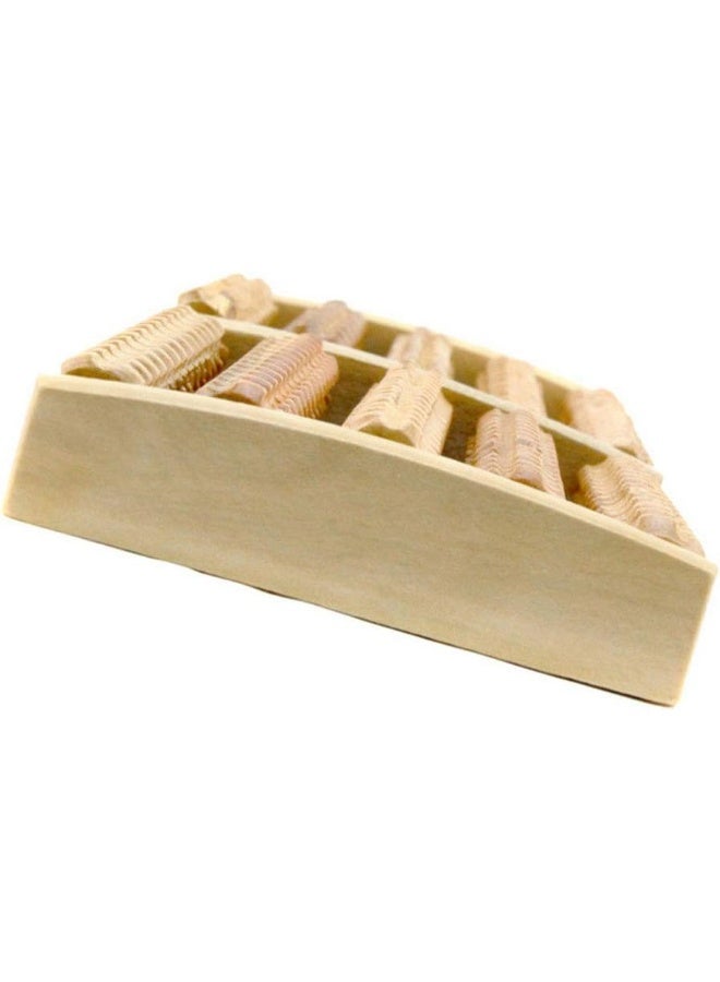 Diamoenly Dual 5 Row Wooden Foot Massager Roller Pain Stress Relief Health Therapy Heel Body Relax Massage - Image 2