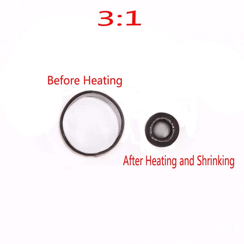PPCLION 20 Ft 3/16" (Diameter) Dual Wall Black Heat Shrink Tubing 3:1, Each 1 Ft long, 20 PCS No Wrinkle Electrical Shrink Tube for Wires,Marine Grade Shrink Tube with Adhesive Lined Waterproof - Image 2