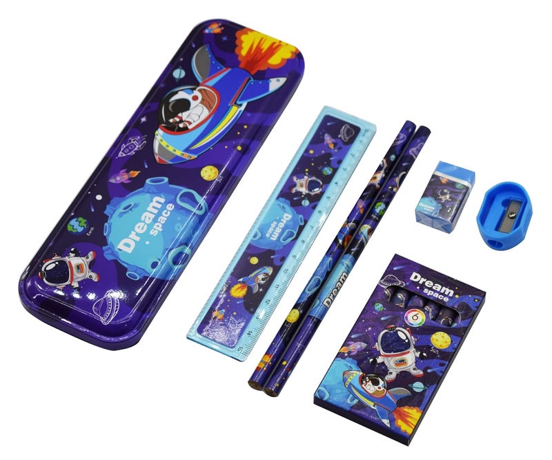 Asera Stationery Gift Pack For Kids For Birthday Return Gifts (Pack Of 6) (Space And Unicorn),Multicolor - Image 3