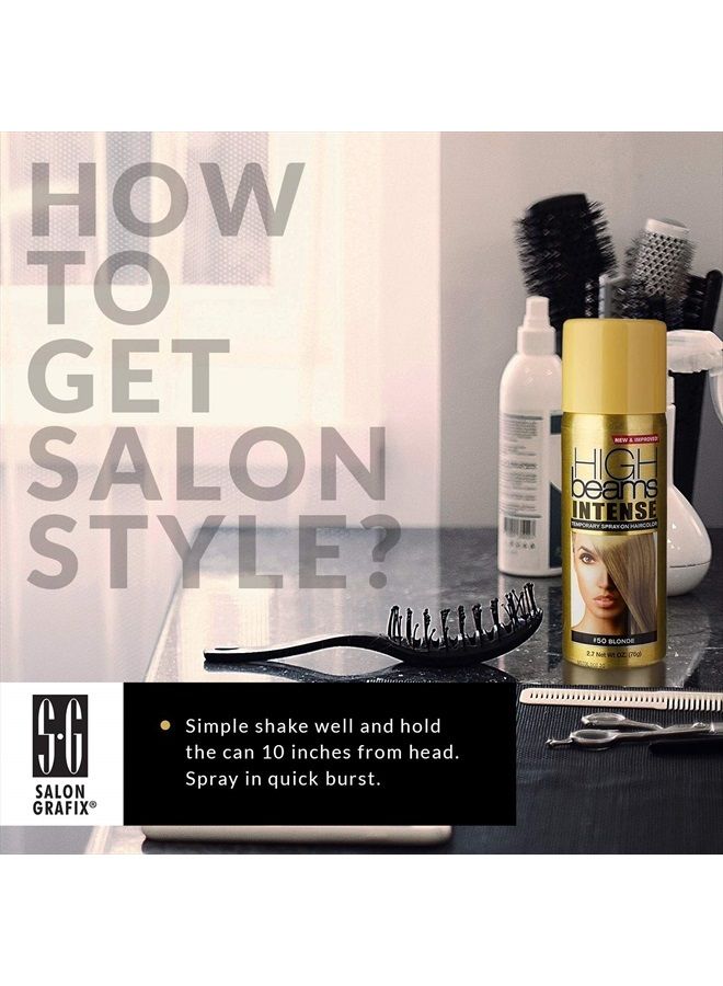 High Beams Intense Spray-On Hair Color -Blonde - 2.7 Oz - Add Temporary Color Highlight to Your Hair Instantly - Great for Streaking, Tipping or Frosting - Washes out Easily - Image 5