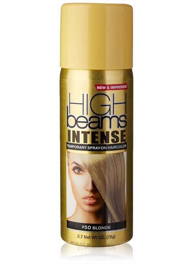 High Beams Intense Spray-On Hair Color -Blonde - 2.7 Oz - Add Temporary Color Highlight to Your Hair Instantly - Great for Streaking, Tipping or Frosting - Washes out Easily - Image 1